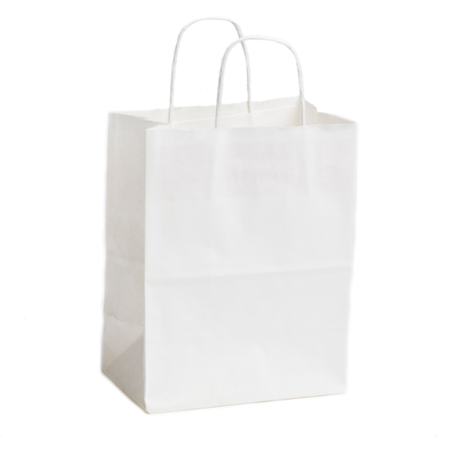 White Kraft Paper Bag with Twisted Rope