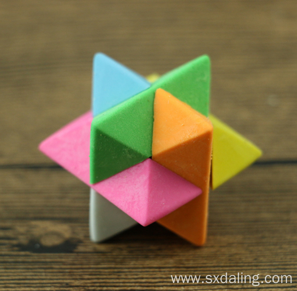 Diamond Shape Puzzle Cube Assemble Eraser