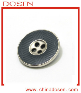 Fashion Samsonite Vintage metal four holes sewing button with black color for clothing decorate zamak material in china.