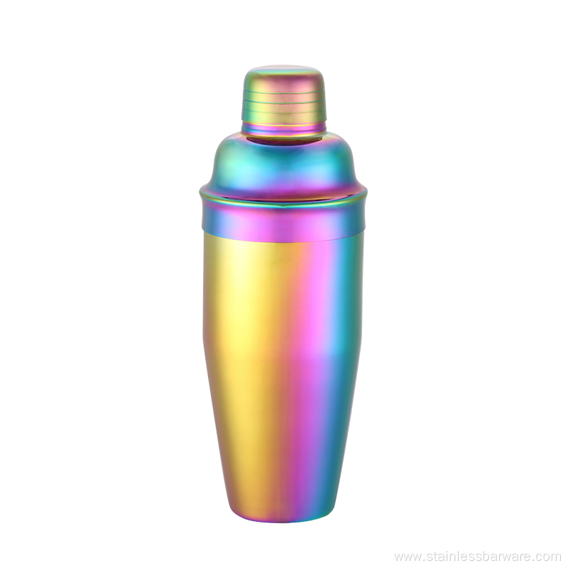 700ml Cocktail Shaker in Rainbow Color Electroplated