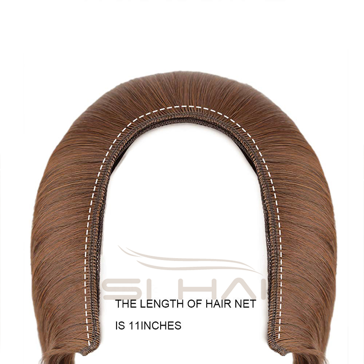 Aisi Hair High Temperature Fiber 4 Clips Synthetic Clip In Hair Extensions Long Wavy Brown Clip In Hairpieces for Women