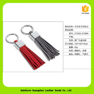 Handmade fashion leather tassel key chain 16656
