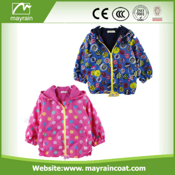 Cartoon PU Coated Waterproof Children Raincoats Rainsuits