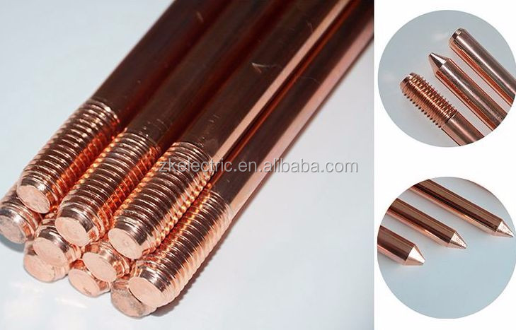 lighting protection supplier copper clad steel earth ground metal rod