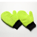 Microfiber coral fleece car wash mitts