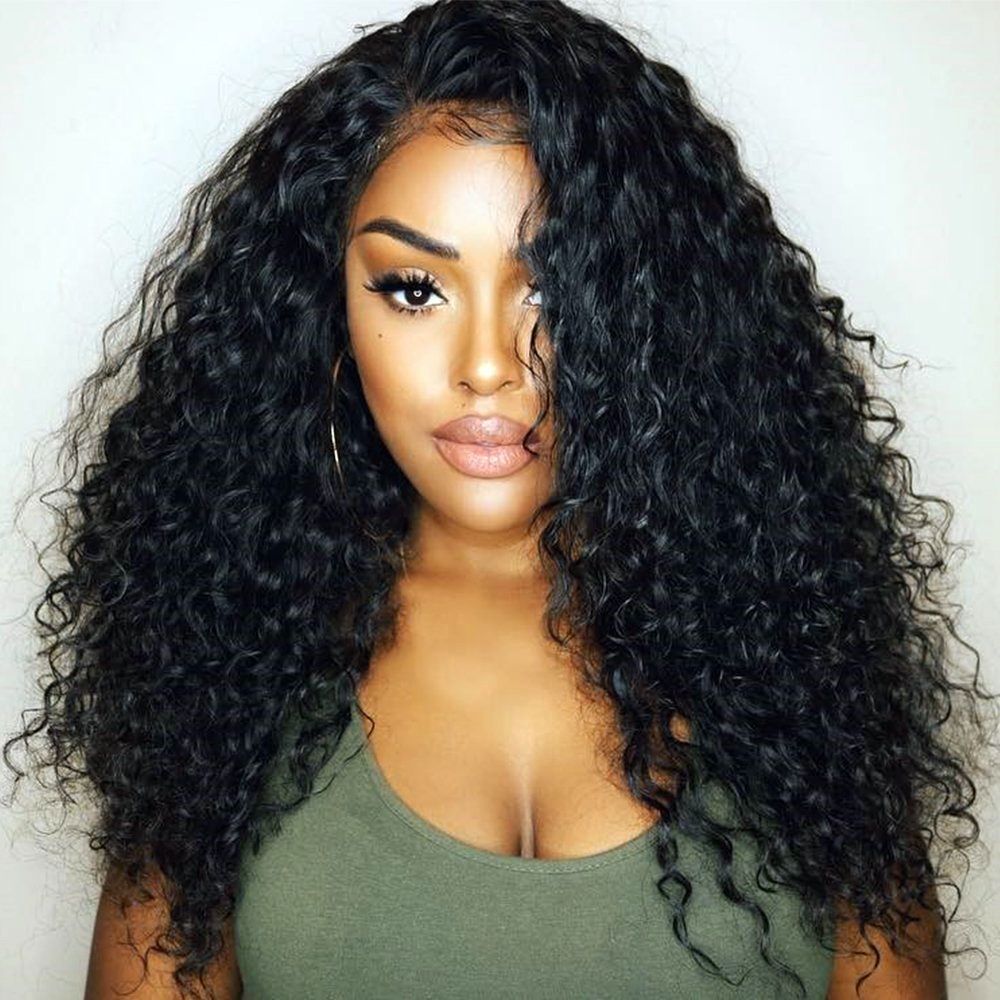 Cuticle Aligned Brazilian curly 100% Human Swiss HD Transparent 5x5 Lace closure Glueless raw Hair Wig for Black Women