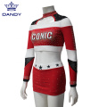 Red Crop Top Cheer Uniformes