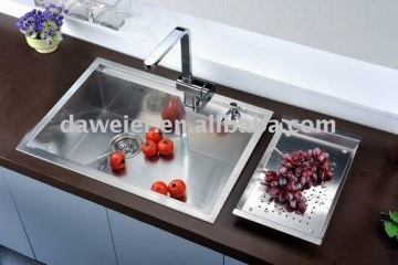 F6239 Stainless Steel Handmade Single bowl undermount corner sink