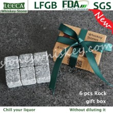 6 pcs chilling rock on gift box | stone for whisky in box | whisky stone gift box
