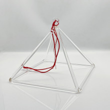 Transparent Clear Quartz Crystal Singing Pyramids for Meditation