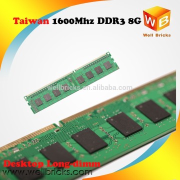 Original ETT chips Big long dimm PCb 8gb ddr3 1600mhz memory ram