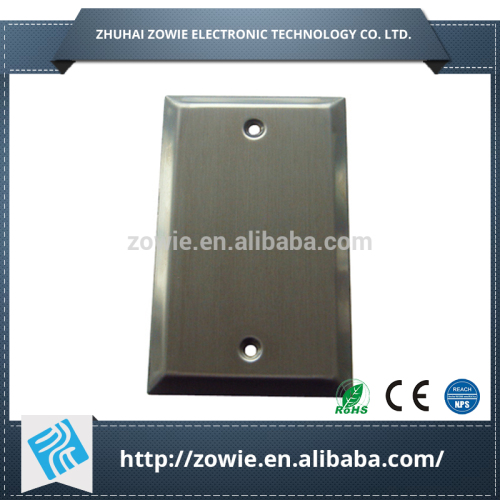 Metal blank wall cover plate