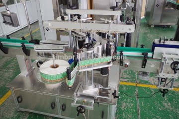 automatic bottle neck and body adhesive label stick machine