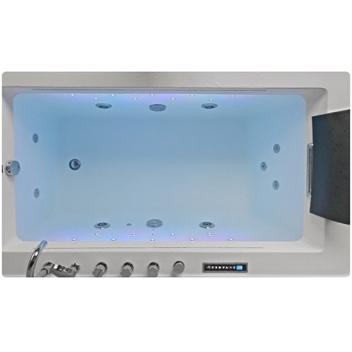 Waterfall Led Lighting Whirlpool Acrylic Massage Bathtub