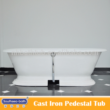 used cast iron enamelled pedestal bathtub for sale