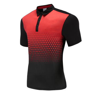 Polo Homme Dry Fit Soccer Wear Rouge