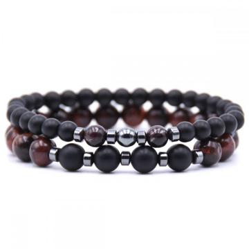 2PCS 6mm&8mm natural stone bracelet