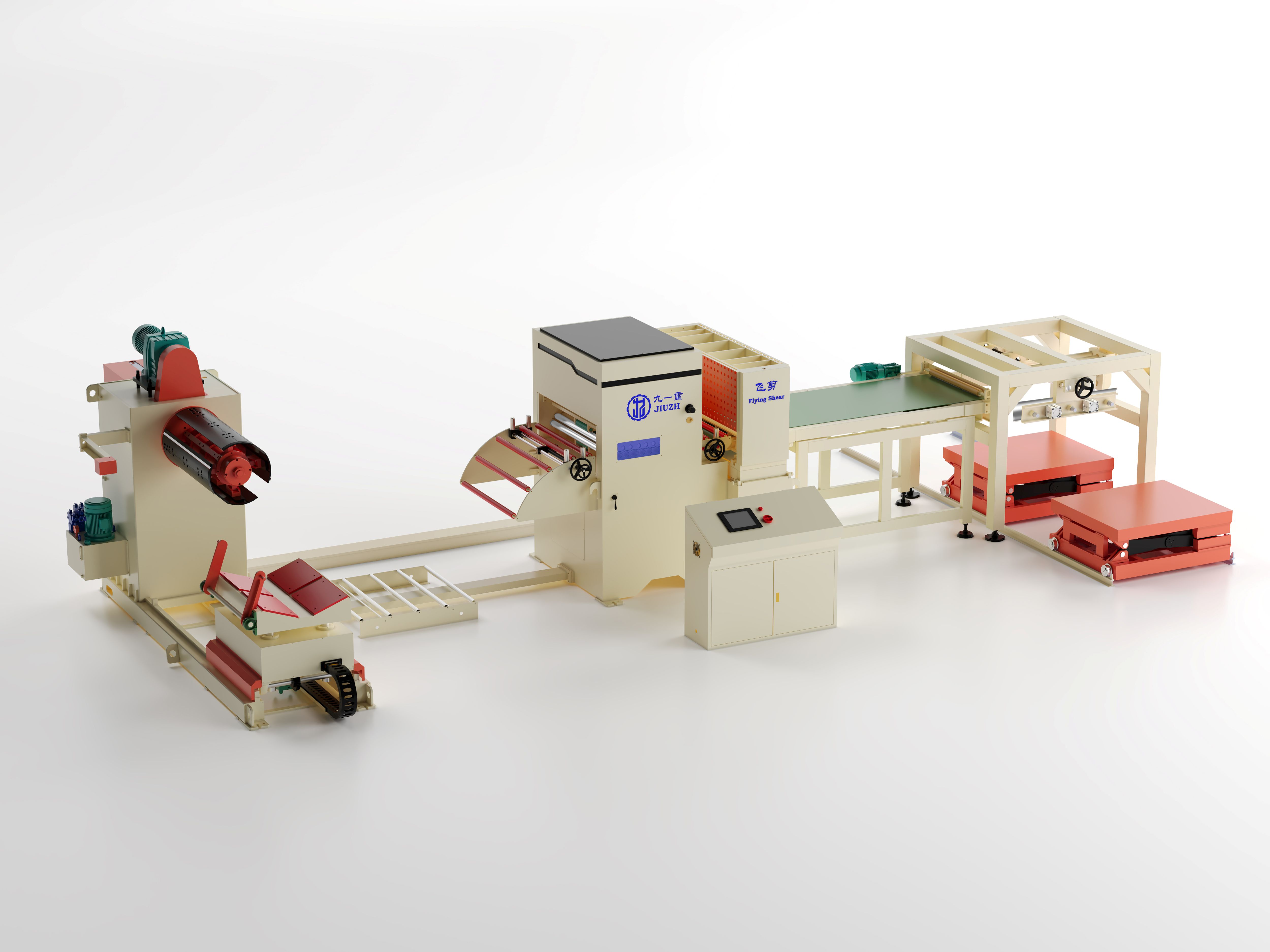 Línea de corte de corte de velocidad media Medium Speed-Flying Shear Blanking Line