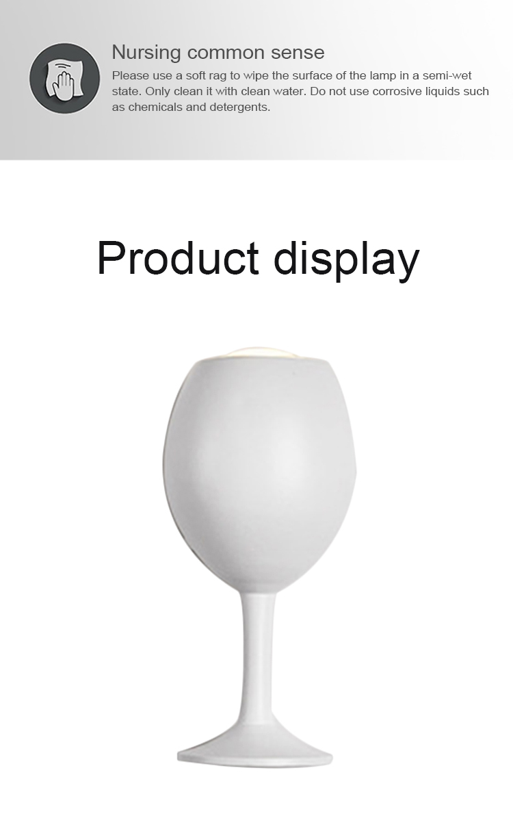 Modern Design Wine Glass Shape Wall Light Fancy Lamp aluminum waterproof light For Home Decor