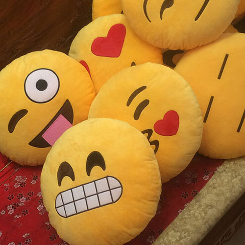 plush emoji pillow