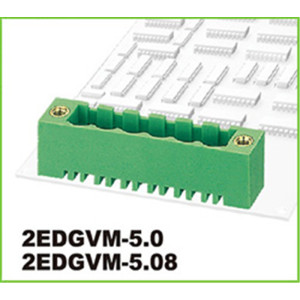 2p-10p 5,0 mm steek groen insteekbaar aansluitblok