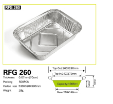 RFG260 Aluminum foil food packing container