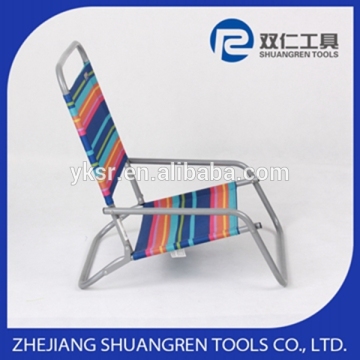 Low price designer cheap iron fan back folding chair