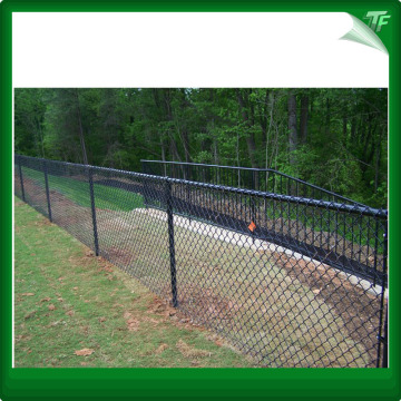 Green angle post chain link fence