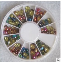 Color Metal Slice For DIY Nail Art Nail Art Pearl Wheel/Nail Decor Art