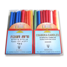 Chanukah Candles Colored Spiral Taper Candles