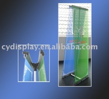 double side L banner stand