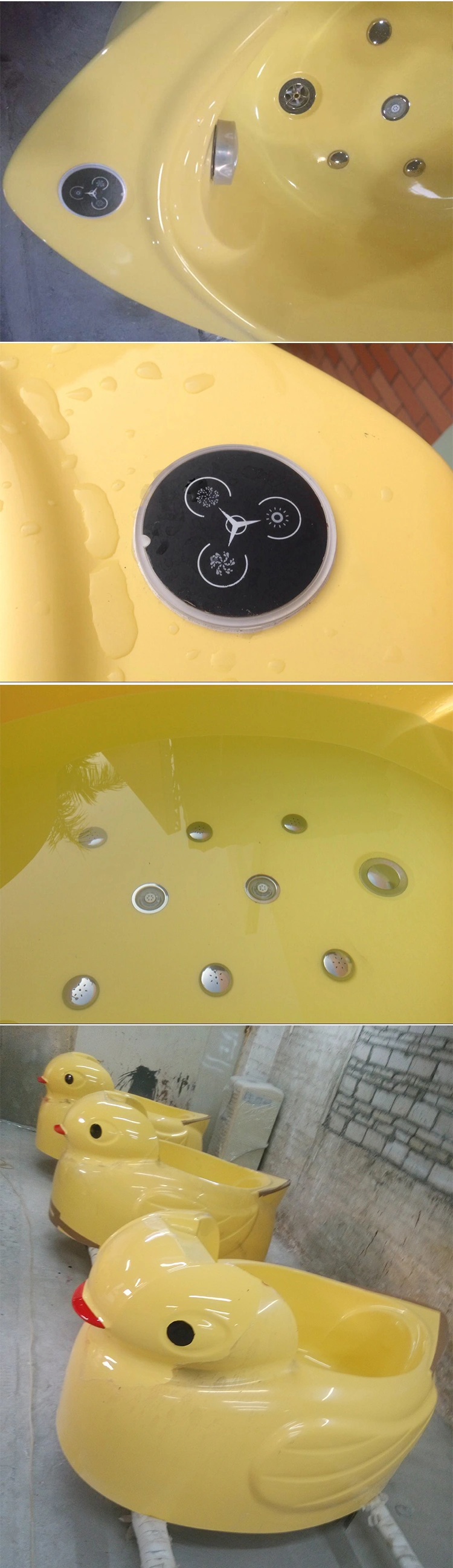 Lovely Design for Child Chicken Shaped Yellow Acrylic Baby Bathtub