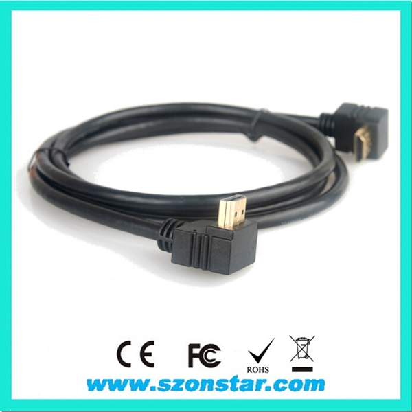 Right Angled 1.4V 3D 4k 1080P HDMI Cable