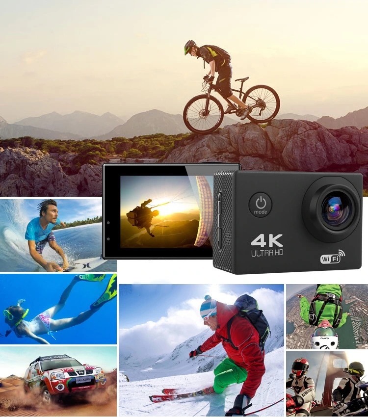 Sports Waterproof 4K Action Camera with WiFi and Remote Control