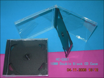 10mm double black cd cases