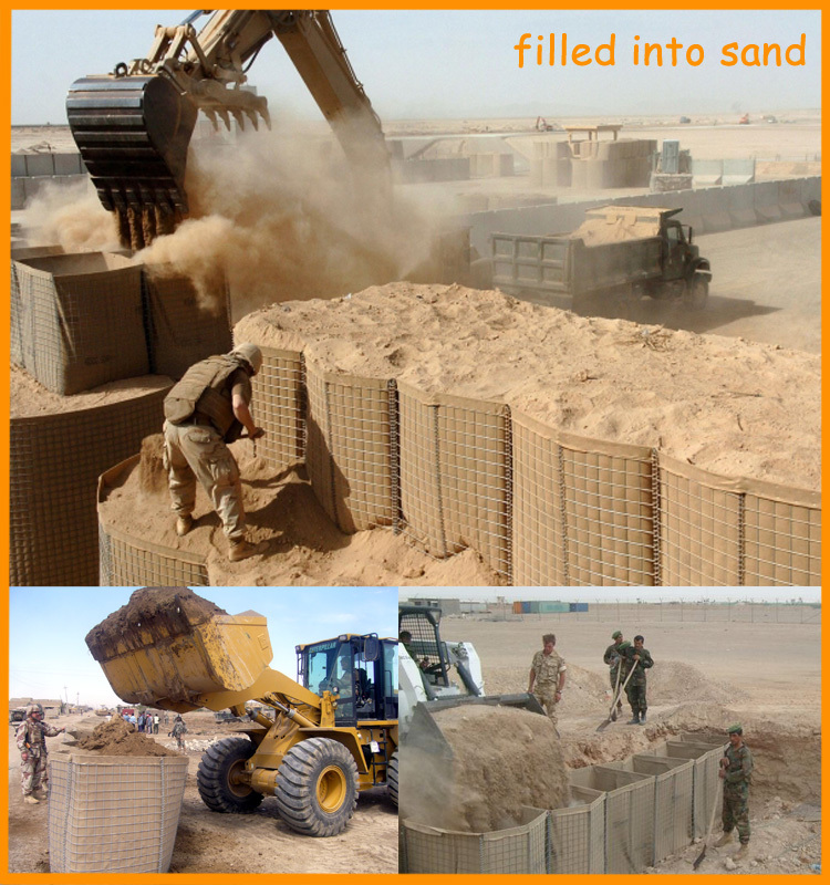 Flood barrier welded boxes / Military Bastion / military barrier military barrier system