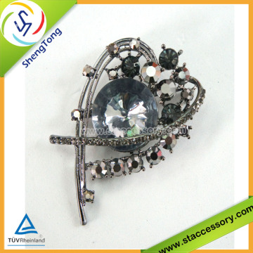 Wholesales heart shape crystal brooch, rhinestone heart brooch, wedding heart brooch