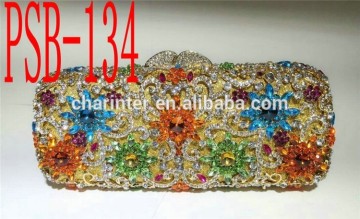 latest design crystal evening clutch purse(PSB-134) ladies bridal purse