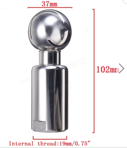 Stainleess Rotary Spray Ball Sanitary Female Thread