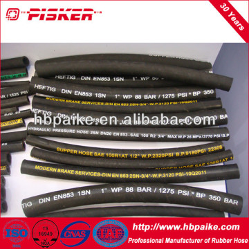 SAE 100R1 R2 wire braid rubber hose/hydraulic oil resistant hose