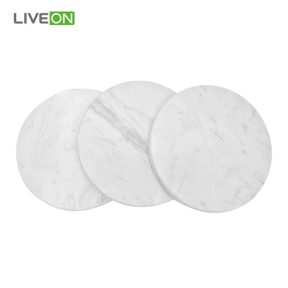 4Pcs Tea ou Cup Marble Coaster Set