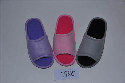 open toe fleece room shoes