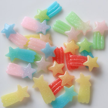 Cute Kawaii Novel Mini Star Shape Colorful Resin Material Beautiful Baby Kids Toys for DIY Slime Making Accessories