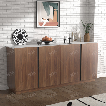 Modern Luxury Oak Melamine Sideboard Storage Cabinet