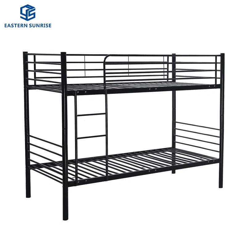 Bedroom Furniture Steel Double Deck Twin Sleeper Metal Bunk Bed