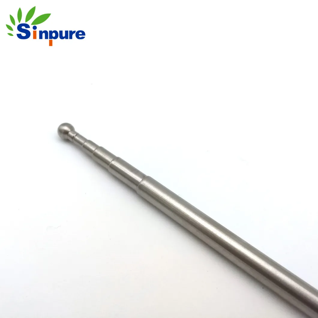 China Supply Stainless Steel Telescopic Pole End with Ball