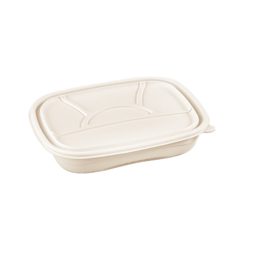 1050ml Corn Starch Multi-Cell Container with Lid