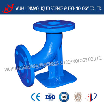 Double flanged duckfoot bend DN40 pipe fitting