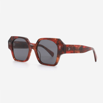 Fashion Polygon Acetate Female Sunglasses 24A8003