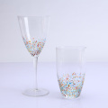 Color Bottom Decoration Drinking Glass